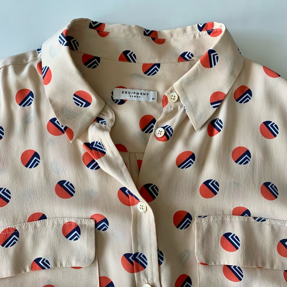 Equipment Silk Blouse. Size M.